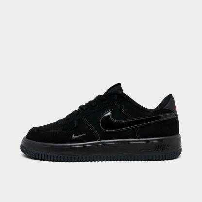 Little Kids' Nike Force 1 Casual Shoes - Black/Smoke Grey/Dark Smoke Grey