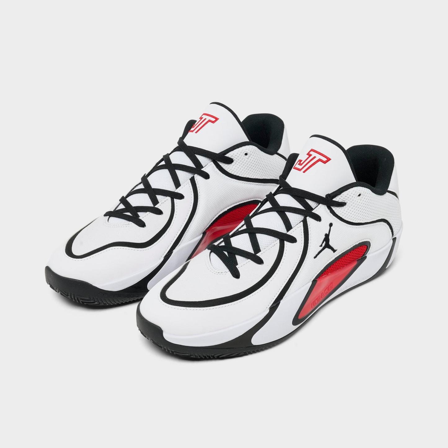 Men's Jordan Tatum 4 Basketball Shoes - White/University Red/Black - view 2