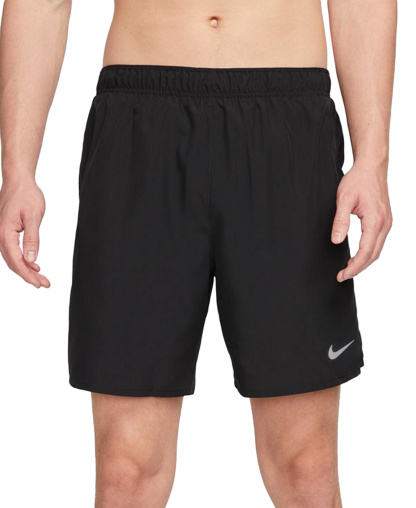 Nike Men's Challenger Dri-FIT Brief-Lined 7" Running Shorts - Black/reflective Silver