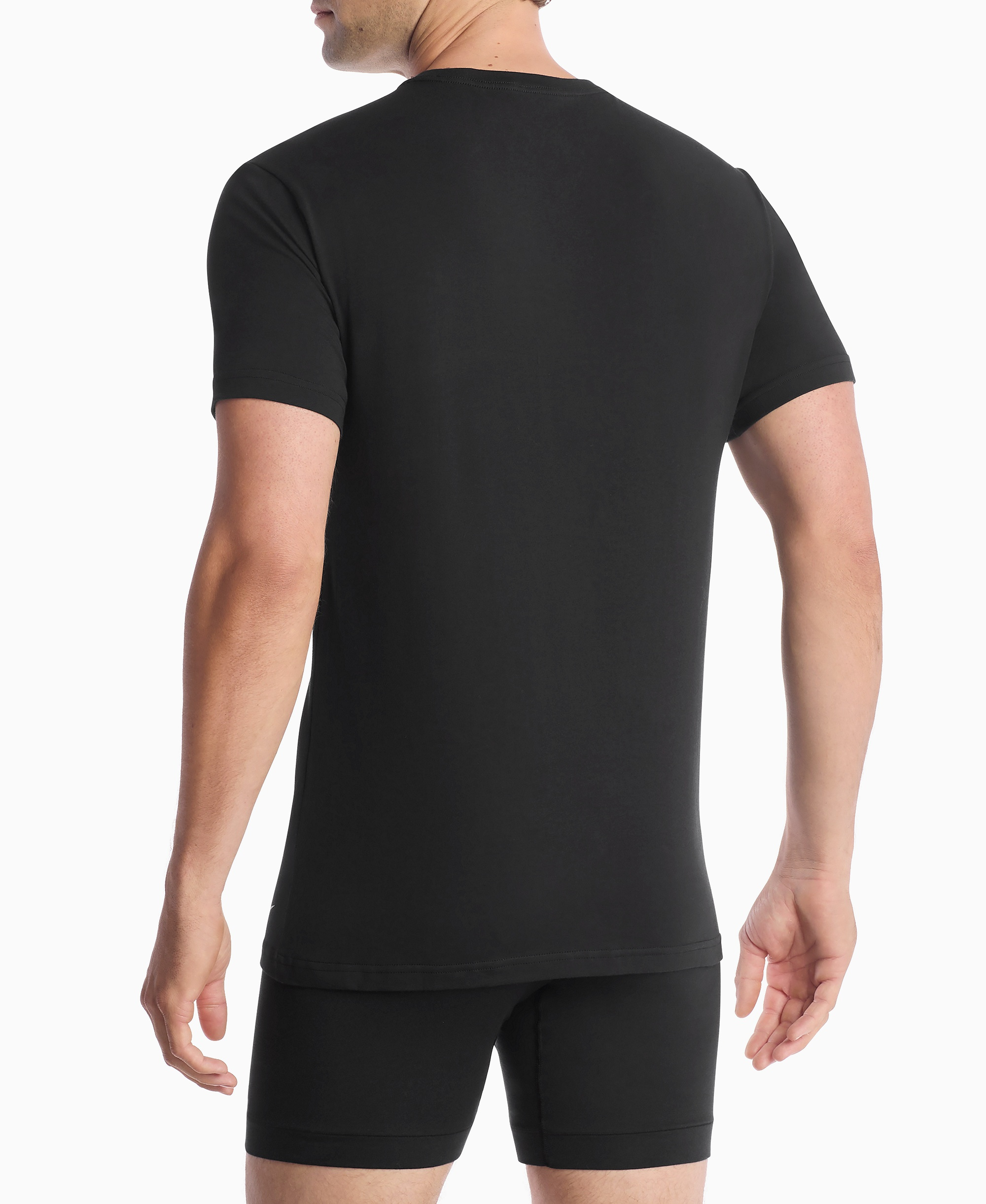 Nike Men's Dri-FIT Essential Cotton Stretch Crewneck Undershirts, 2-Pack - Black