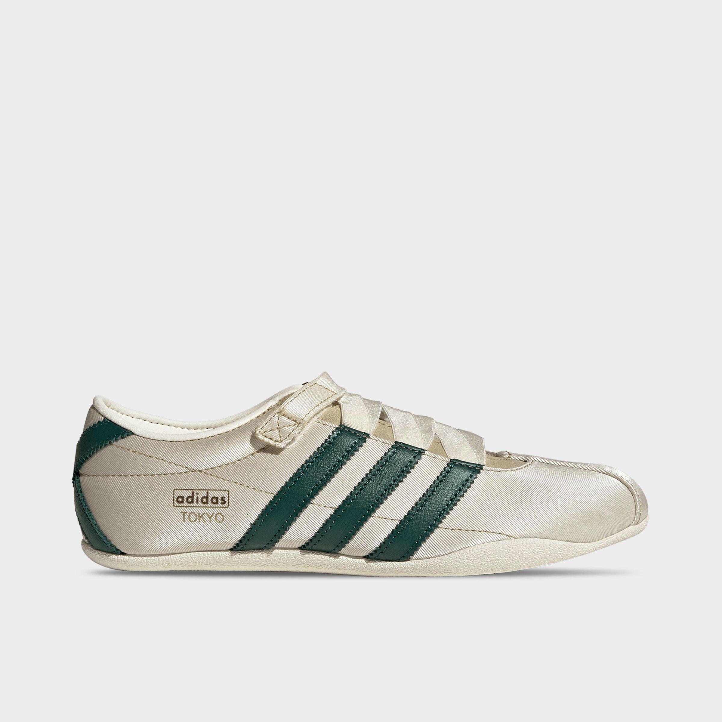 Women's adidas Originals Tokyo MJ Casual Shoes - Part 1 - Thermal Chrome/Collegiate Green/Gold Metallic - Left shoe facing left. Outside of the shoe.
