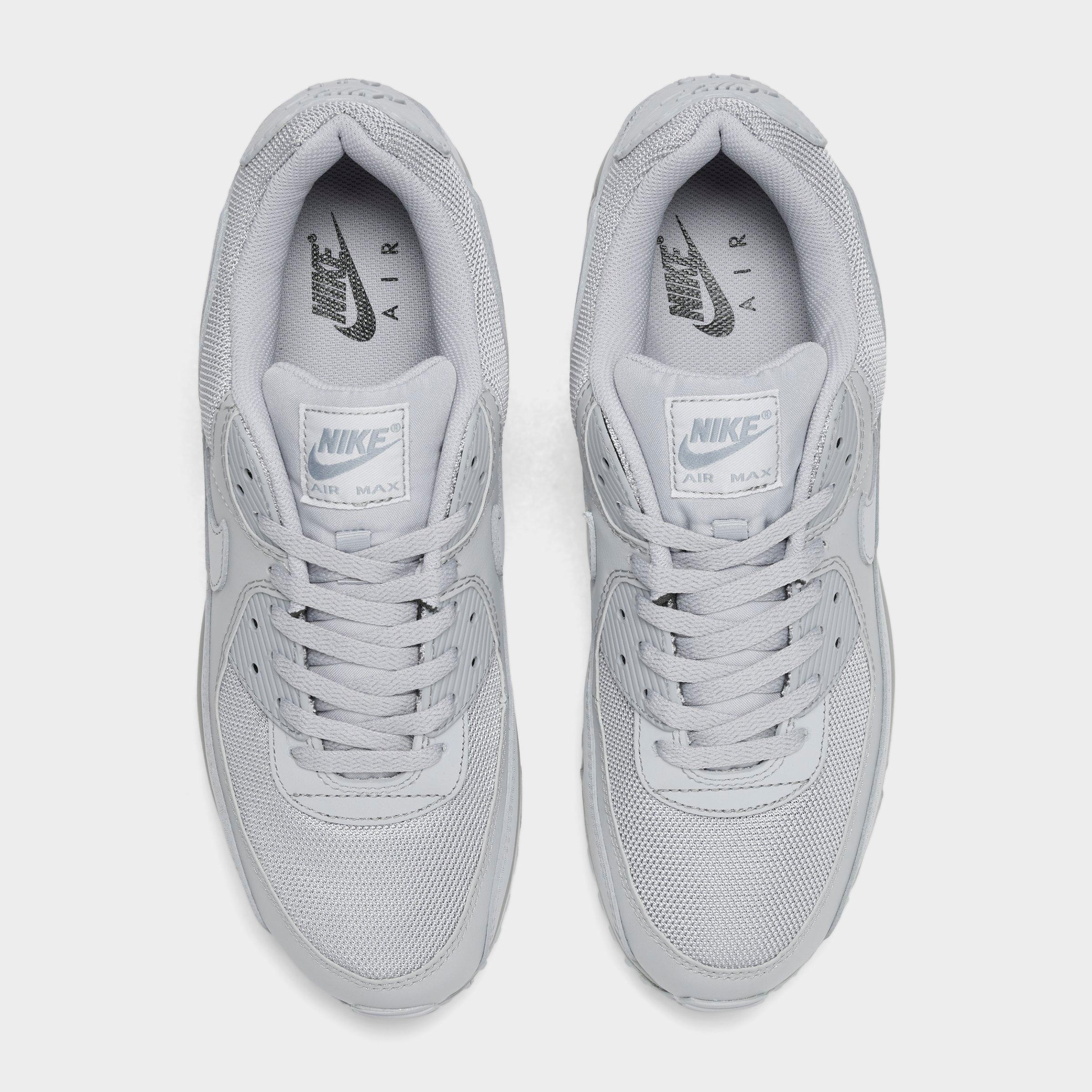 Men's Nithtke Air Max 90 Casual Shoes - Part 1 - Wolf Grey/Black/White/Black - Top view