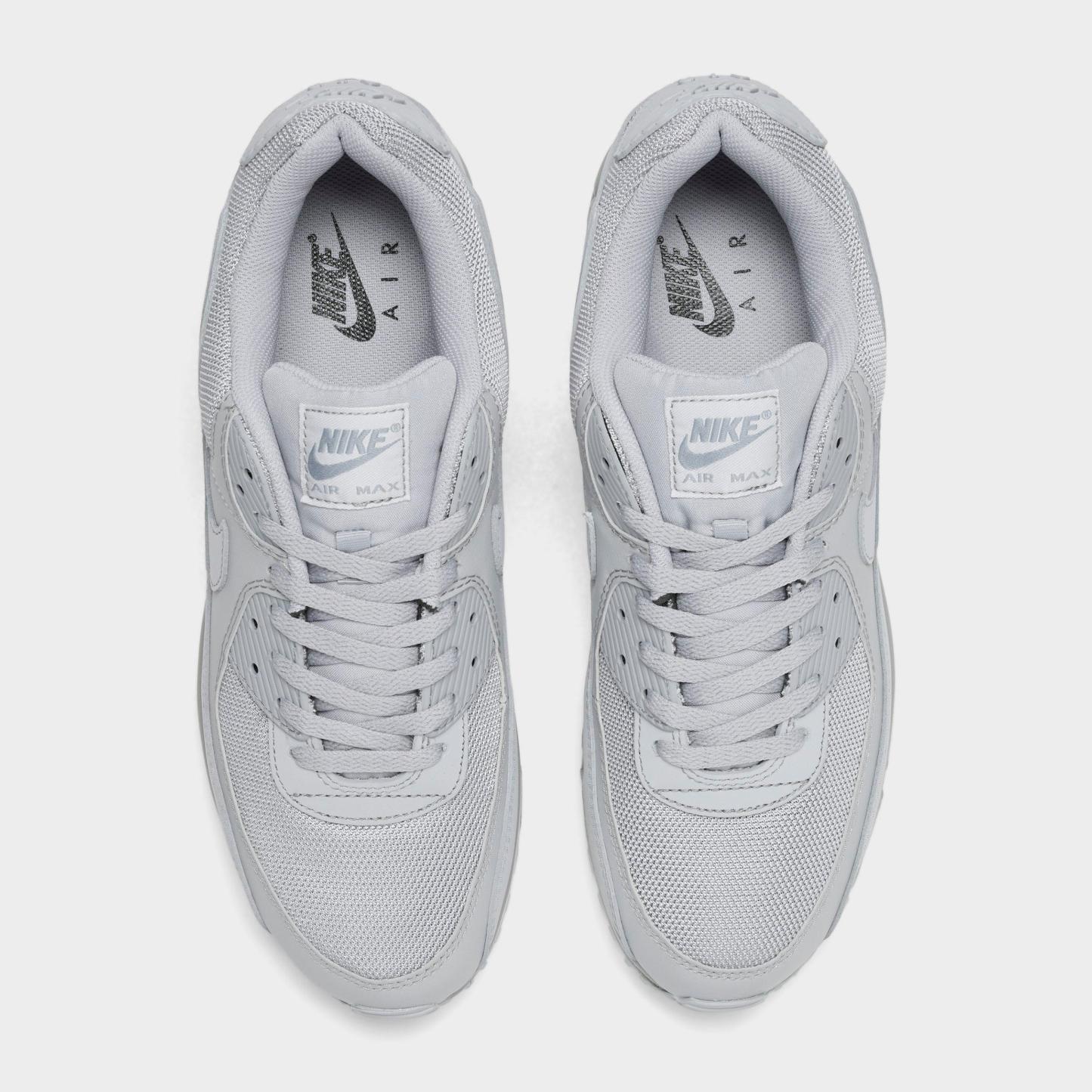 Men's Nithtke Air Max 90 Casual Shoes - Part 1 - Wolf Grey/Black/White/Black - Top view
