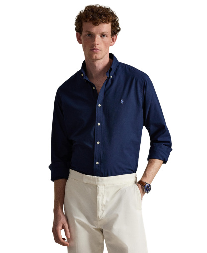 Polo Ralph Lauren Men's Stretch Poplin Shirt - Newport Navy