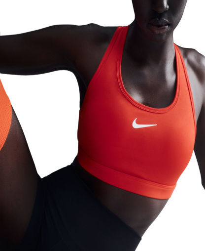 Nike Women's Swoosh Padded Sports Bra - University Red/white