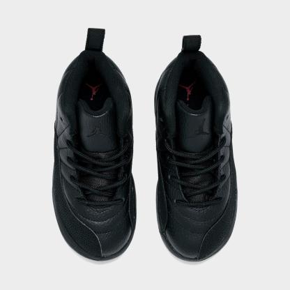Kids' Toddler Air Jordan Retro 12 Basketball Shoes - Black/Varsity Red - view 5