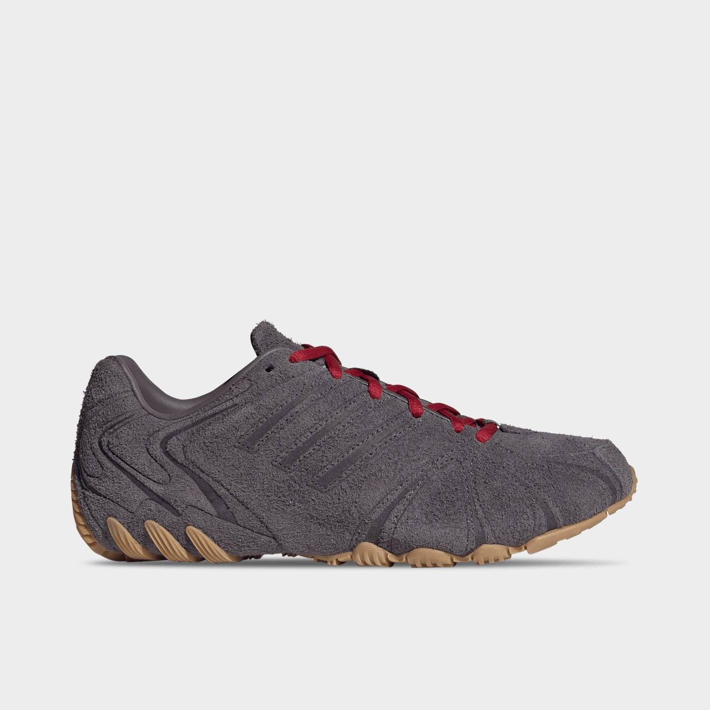 Women's adidas Originals Ghost Sprint Casual Shoes - Part 1 - Grey Strata/Grey Strata/Team Victory Red - Left shoe facing left. Outside of the shoe.