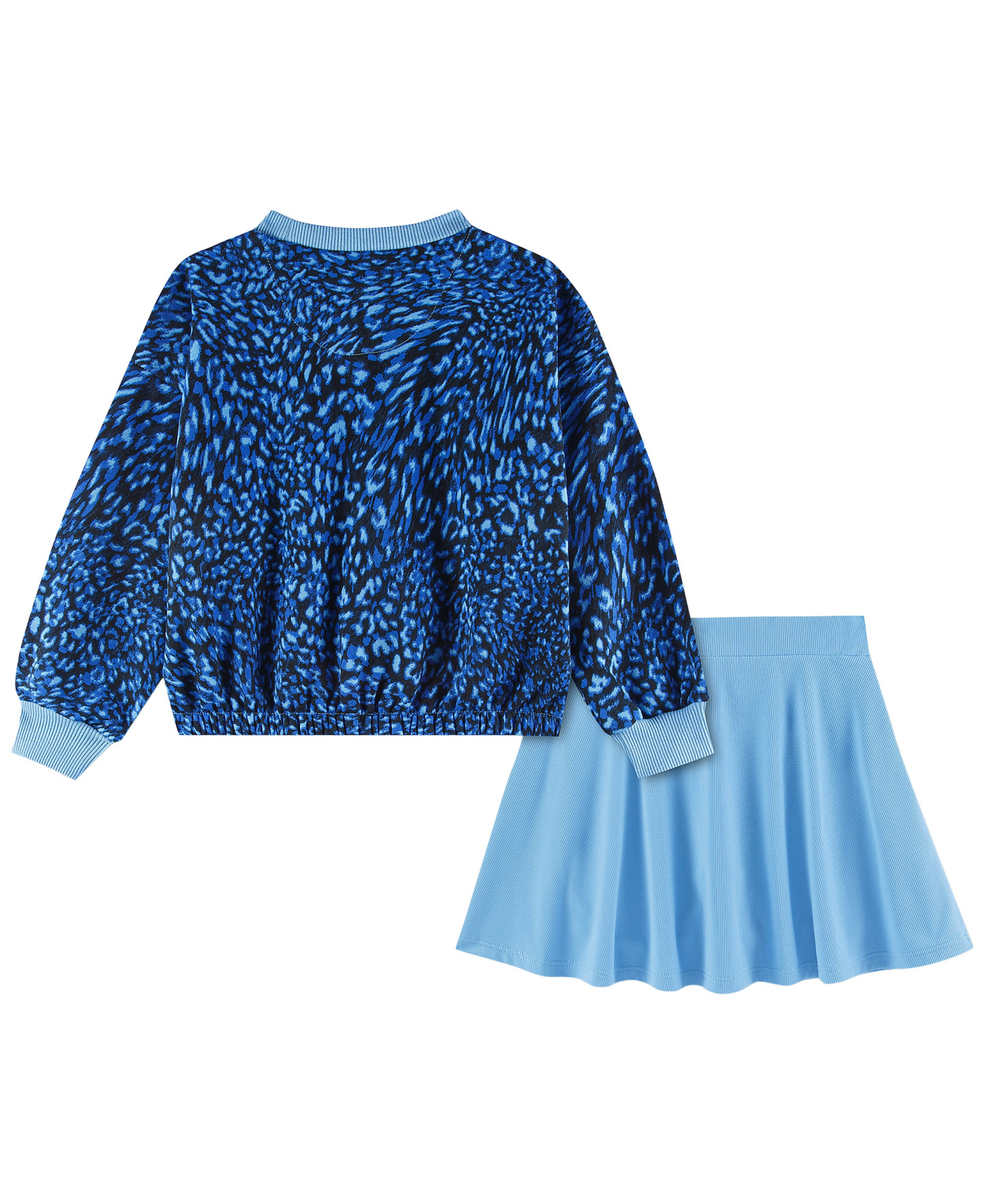 Nike Girls' 4-6X Allover Printed Top and Skirt, 2-Piece Set - Football Blue