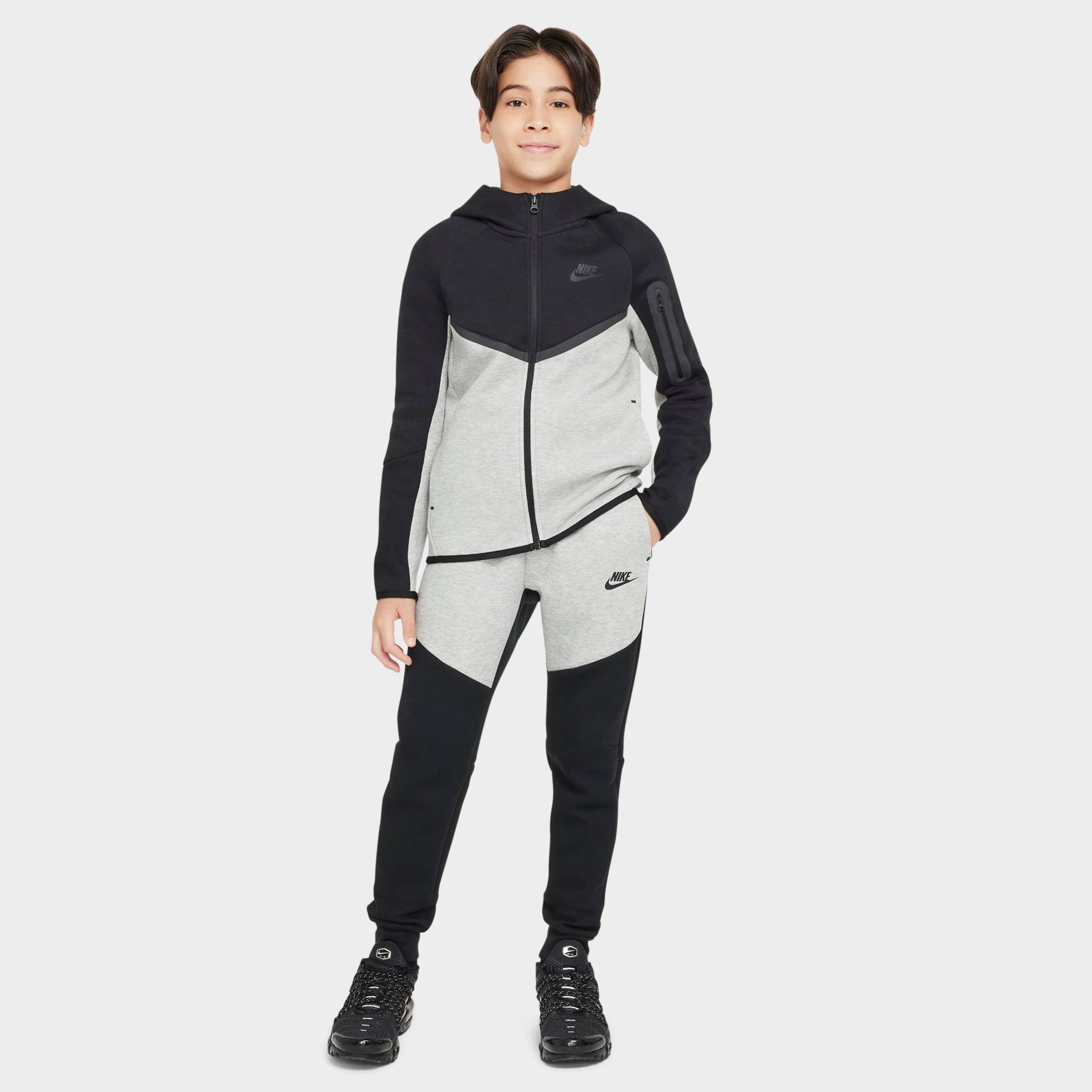 Big Kids' Nithtke Sportswear Tech Fleece Reflective Jogger Pants - Black/Dark Grey Heather/Black