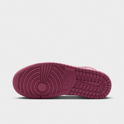 Women's Air Jordan Retro 1 Mid Casual Shoes - Desert Berry/White/Sweet Beet - view 6