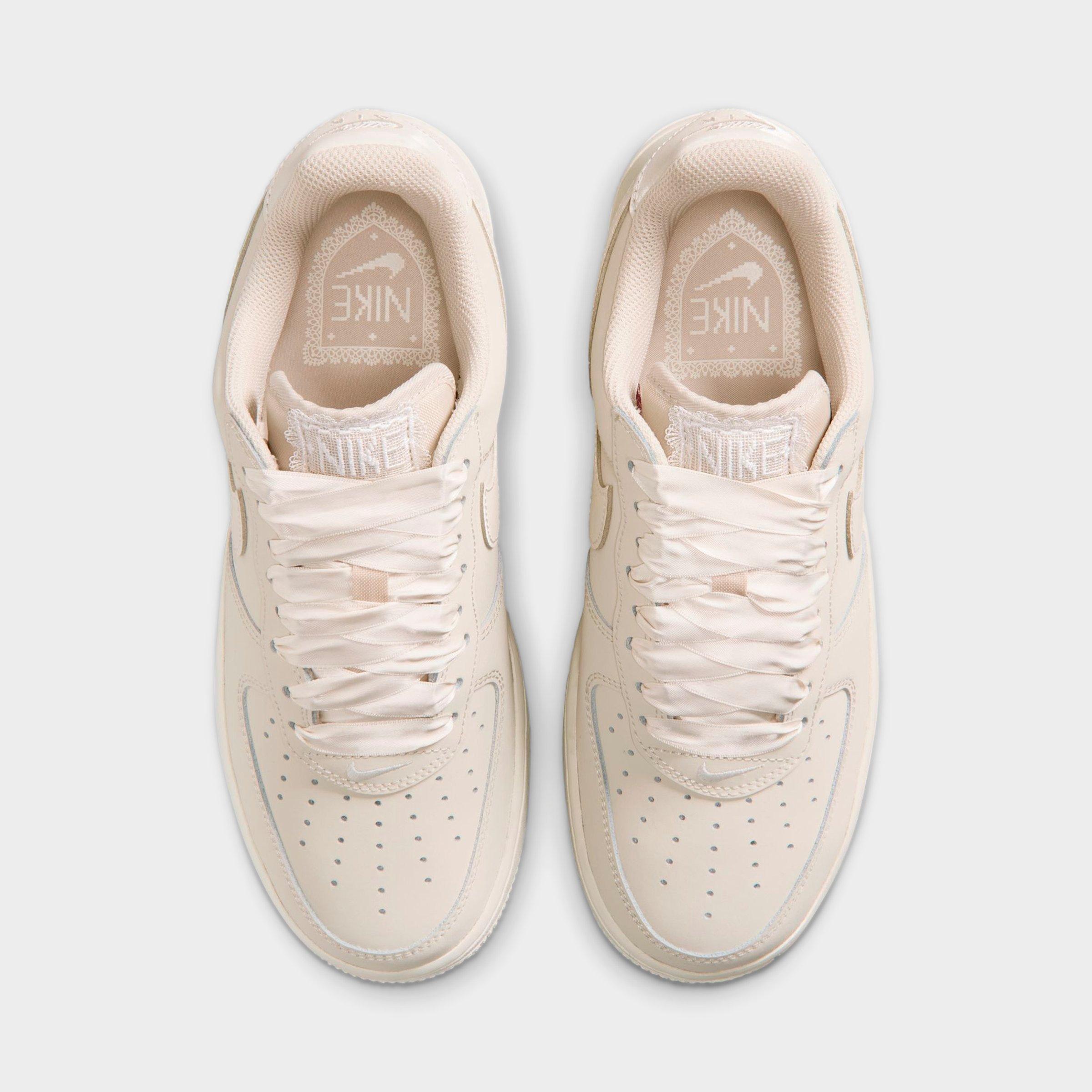 Women's Nithtke Air Force 1 Retro Premium Casual Shoes - Oatmeal/Oatmeal/Pale Ivory - Top view