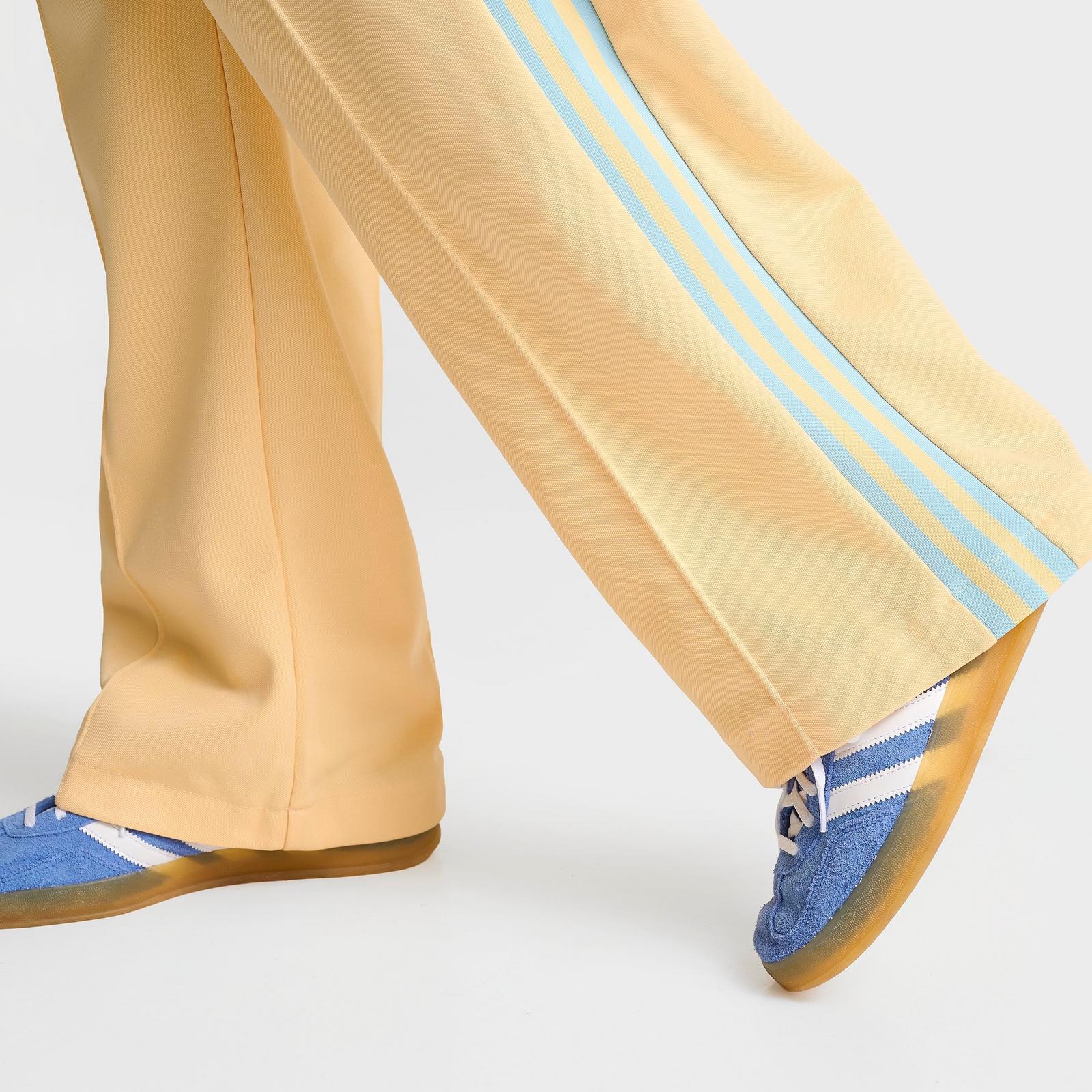 Women's adidas Originals Beckenbauer Classic Track Pants - Orange Tint/Icy Blue - view 6
