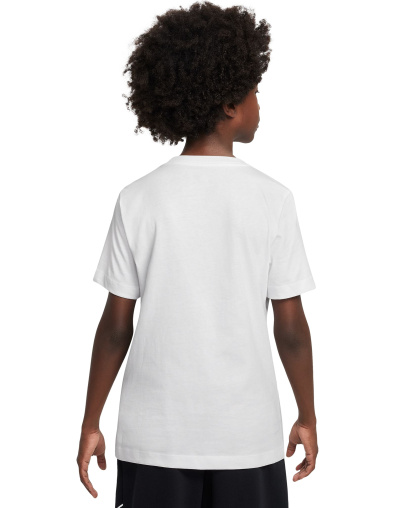 Nike Boys' and Girls' 6-20 Sportswear Embroidered Logo Graphic T-Shirt - White