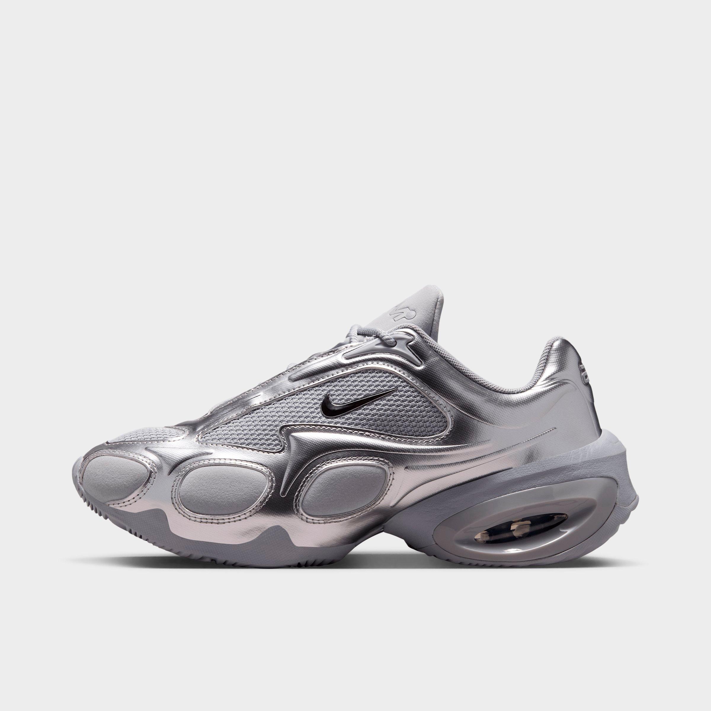 Women's Nithtke Air Max Muse Casual Shoes - Metallic Silver/Metallic Silver - Left shoe facing left. Outside of the shoe.