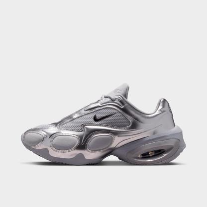 Women's Nithtke Air Max Muse Casual Shoes - Metallic Silver/Metallic Silver - Left shoe facing left. Outside of the shoe.