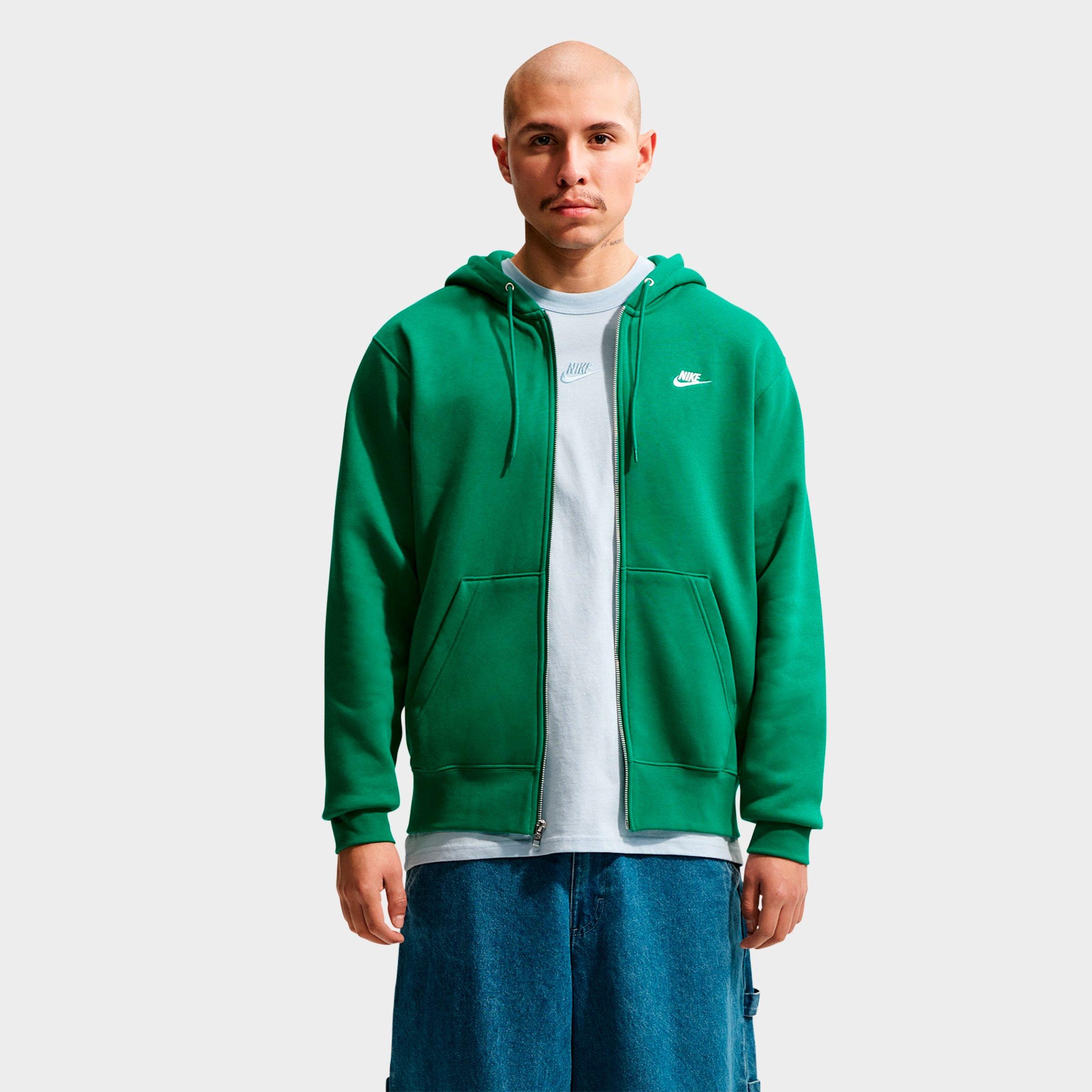 Men's Nithtke Club Fleece Embroidered Premium Full-Zip Hoodie - Part 1 - Malachite/Malachite/White
