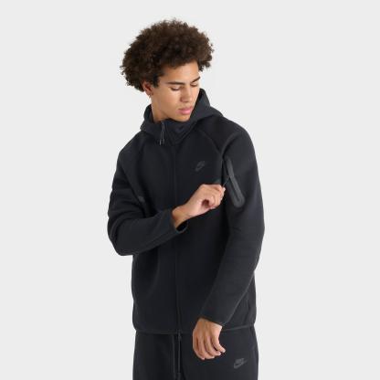 Men's Nike Tech Fleece Windrunner Full-Zip Hoodie - Black/Black (HV0949-010)