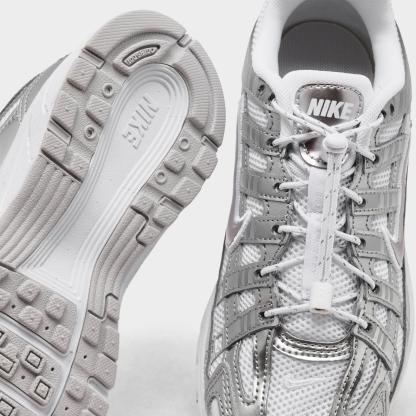 Big Kids' Nike P-6000 Utility Casual Shoes - White/Vast Grey/Metallic Silver