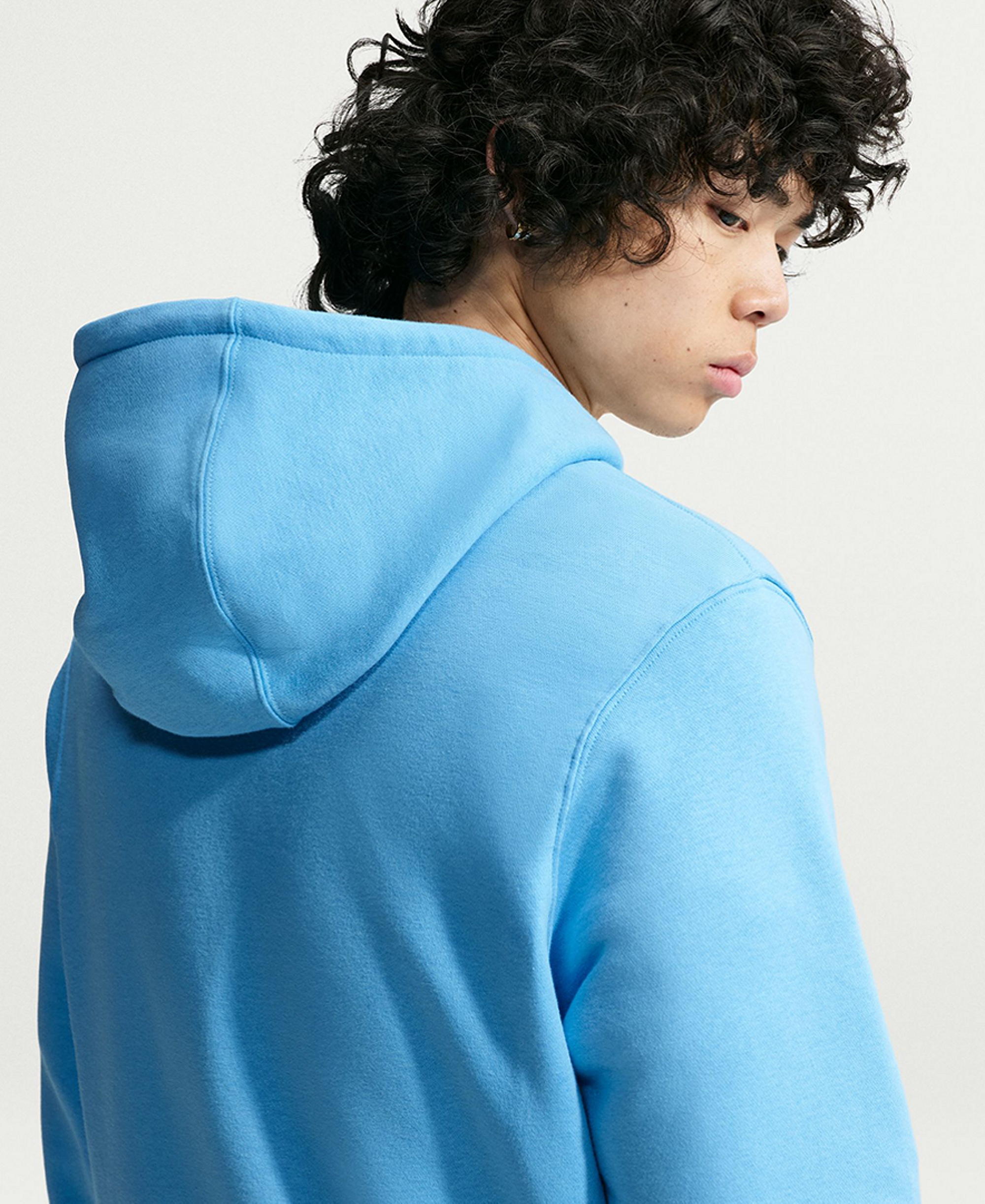 Nike Men's Club Pullover Fleece Hoodie Logo - Football Blue/White