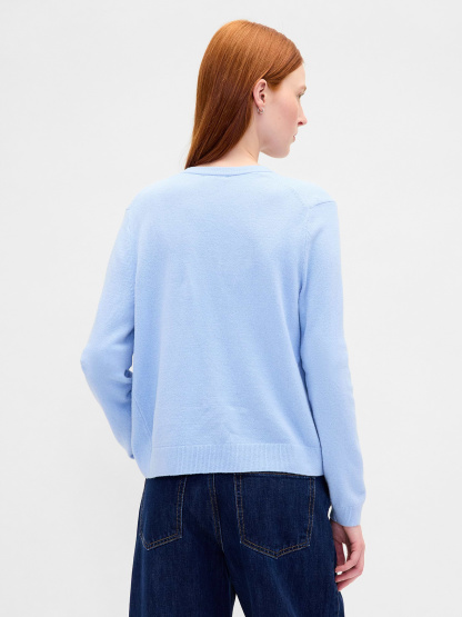 CashSoft Crop Cardigan - Wind blue