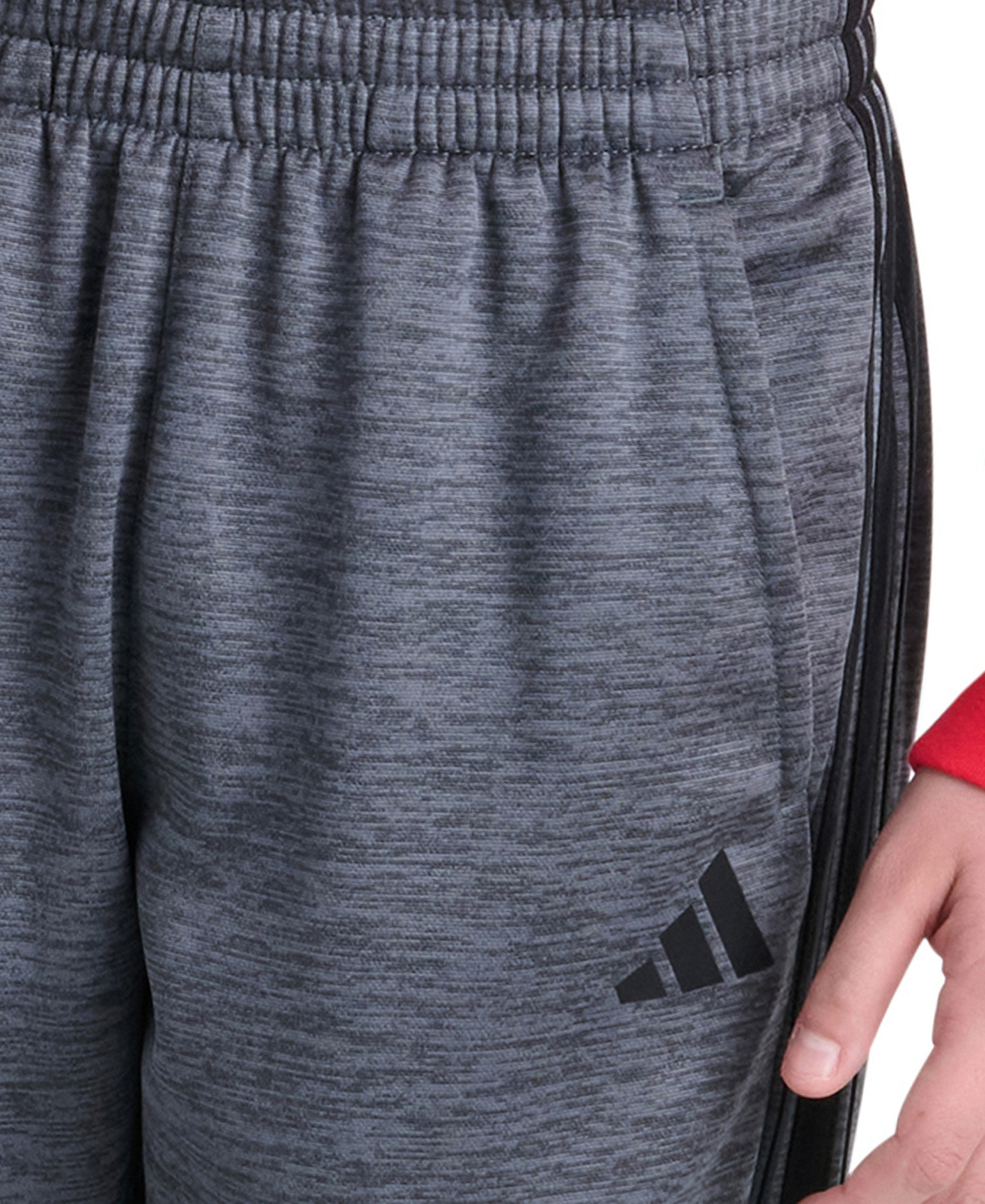adidas Boys' 8-20 Elastic Waistband Pant - Dark Gray Heather