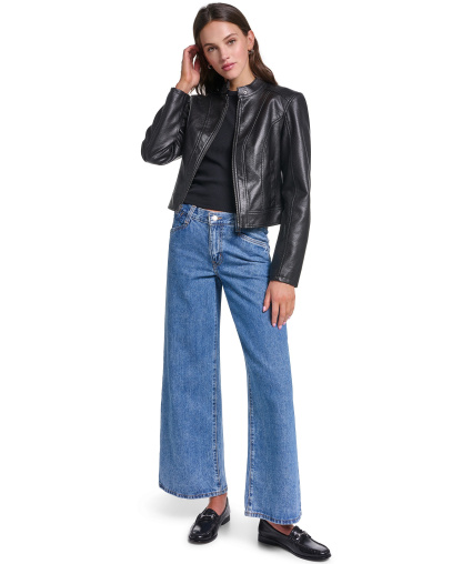 Levi's Women's Faux Leather Racer Jacket - Blk Black