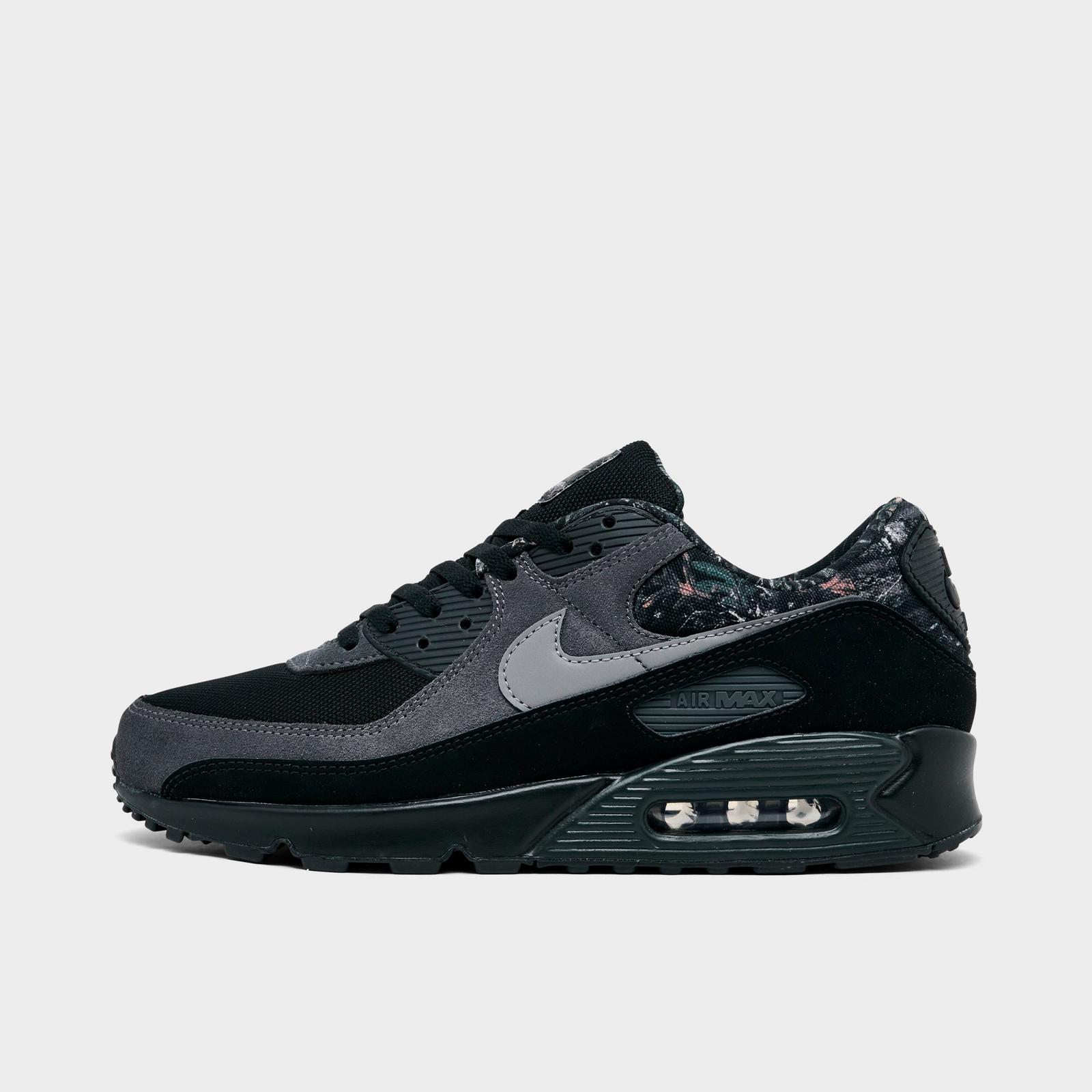 Men's Nike Air Max 90 Casual Shoes - Black/Reflective Silver/Anthracite (IQ0300-001)