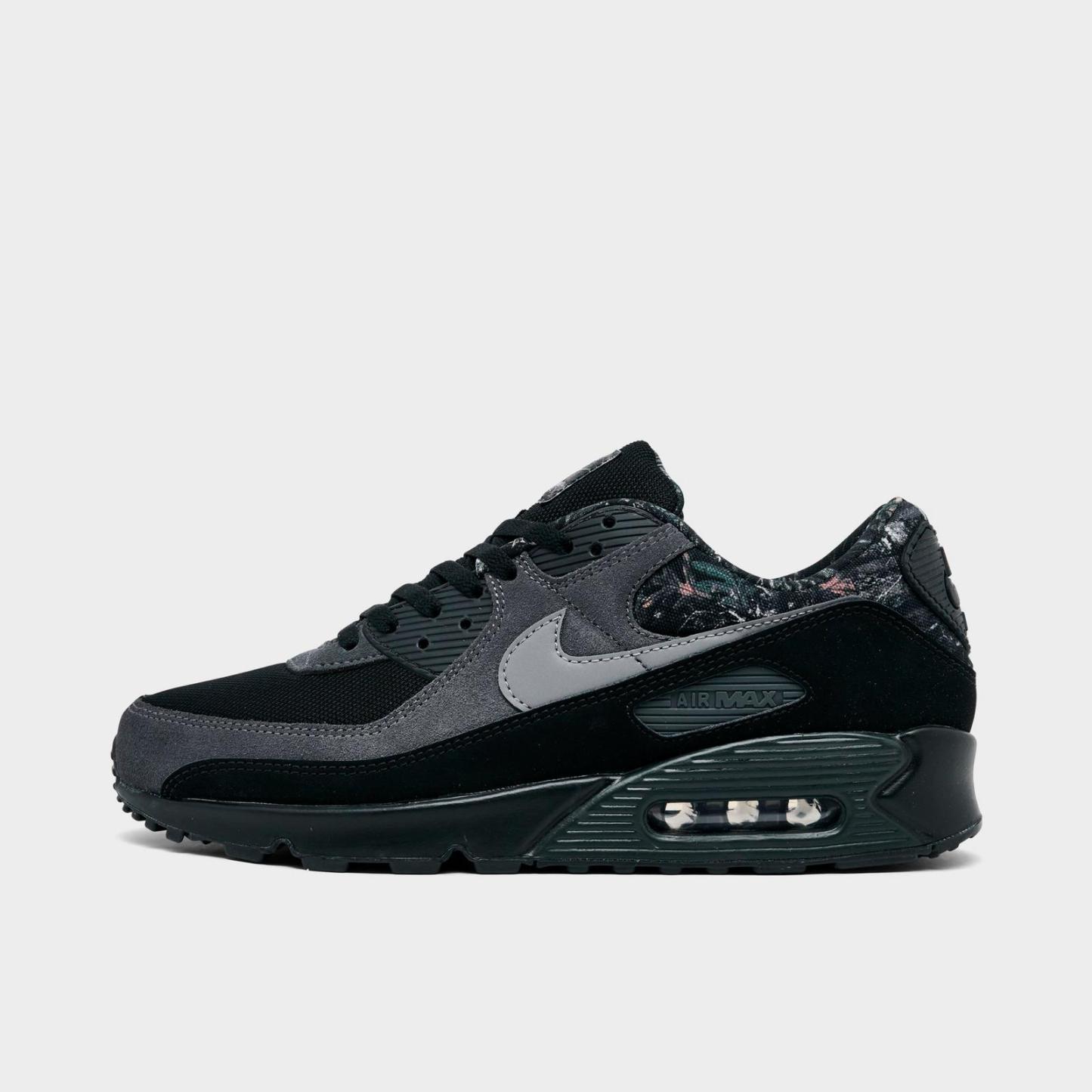 Men's Nike Air Max 90 Casual Shoes - Black/Reflective Silver/Anthracite (IQ0300-001)