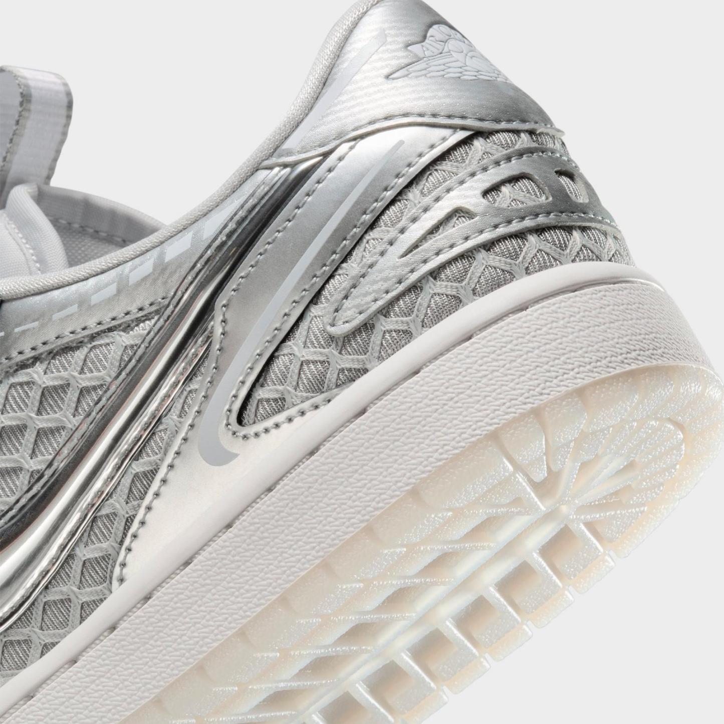 Women's Air Jordan 1 Low Method of Make Casual Shoes - Neutral Grey/White/Pewter Grey/Metallic Silver - view 3