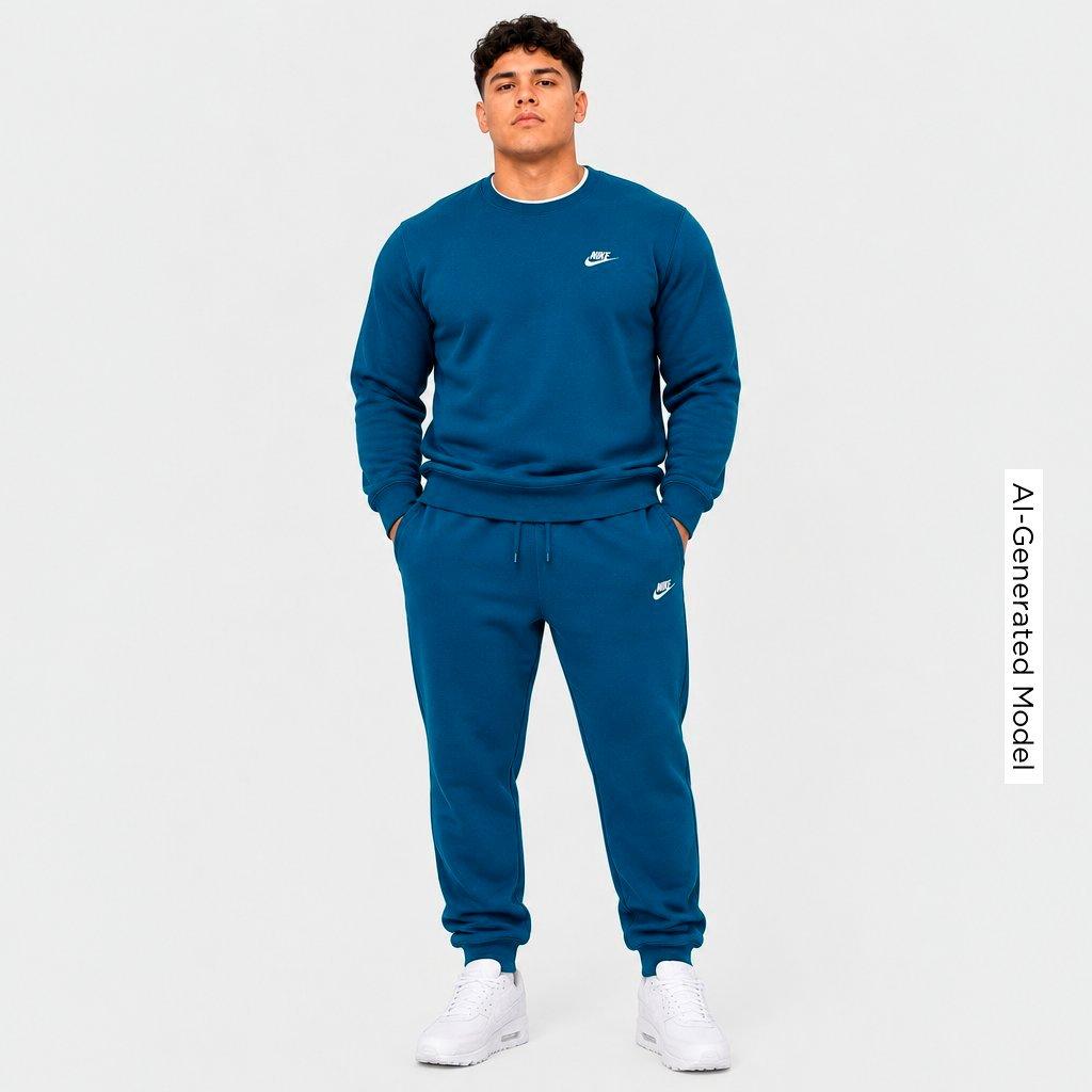 Men's Nithtke Club Fleece Premium Jogger Pants - Part 1 - Court Blue/Court Blue/Light Khaki