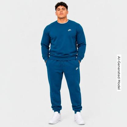 Men's Nithtke Club Fleece Premium Jogger Pants - Part 1 - Court Blue/Court Blue/Light Khaki