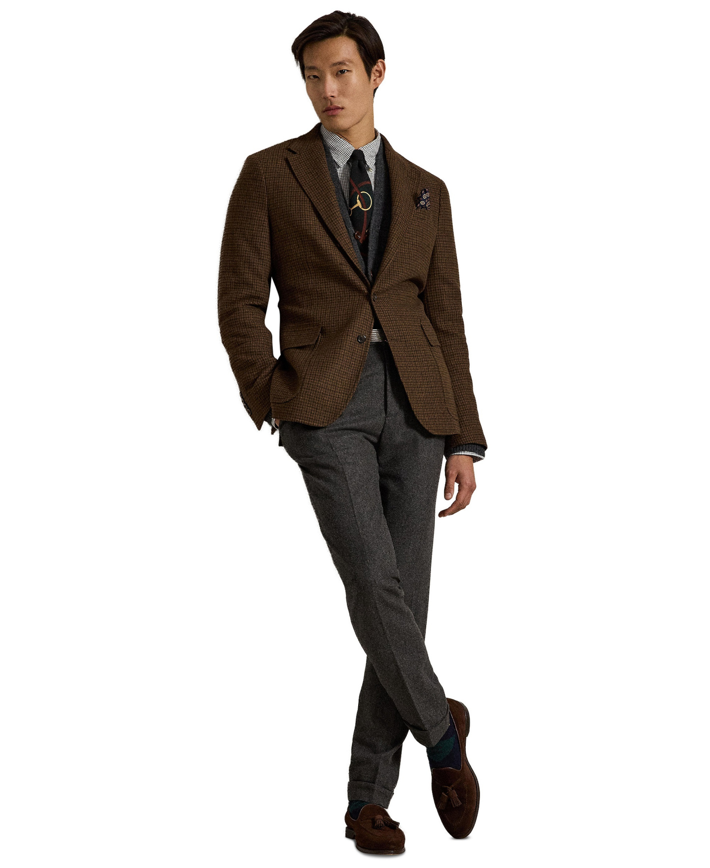 Polo Ralph Lauren Men's Classic-Fit Performance Oxford Shirt - 7372C White Olive Multi