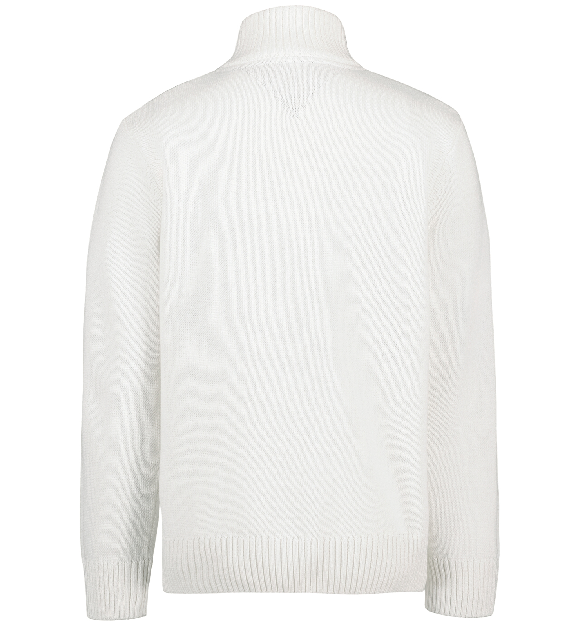 Tommy Hilfiger Boys' 8-20 Zipneck Cotton Quarter-Zip Sweater - Ecru
