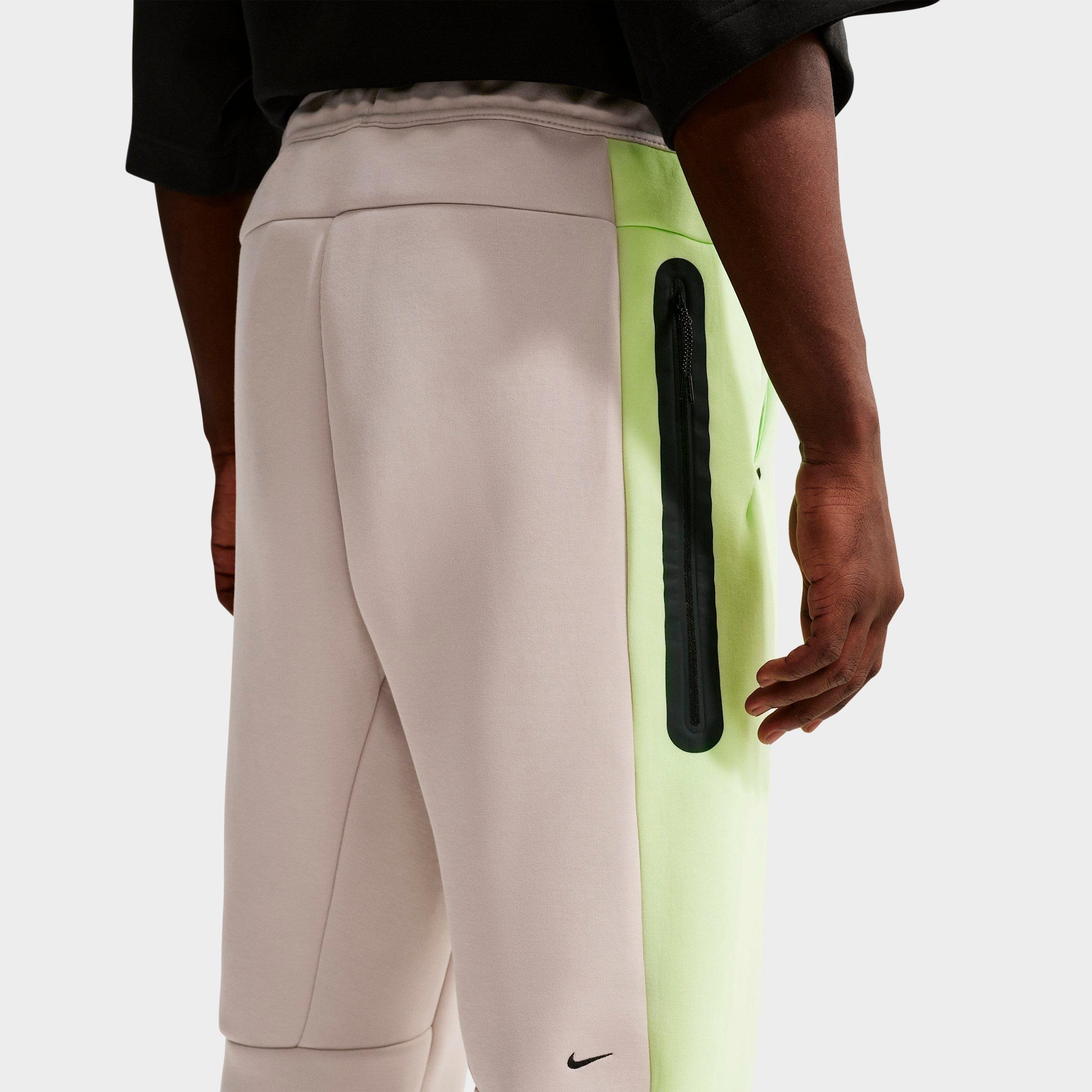 Men's Nithtke Tech Fleece Pro Open Hem Pants - Cream II/Light Liquid Lime/Black