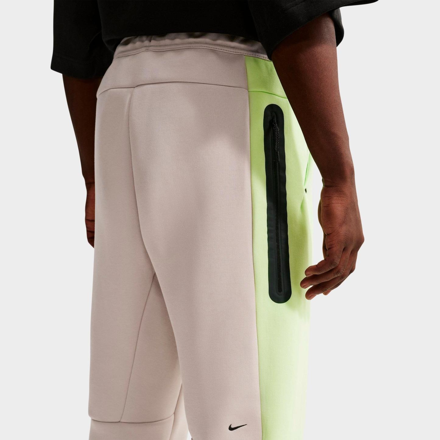 Men's Nithtke Tech Fleece Pro Open Hem Pants - Cream II/Light Liquid Lime/Black