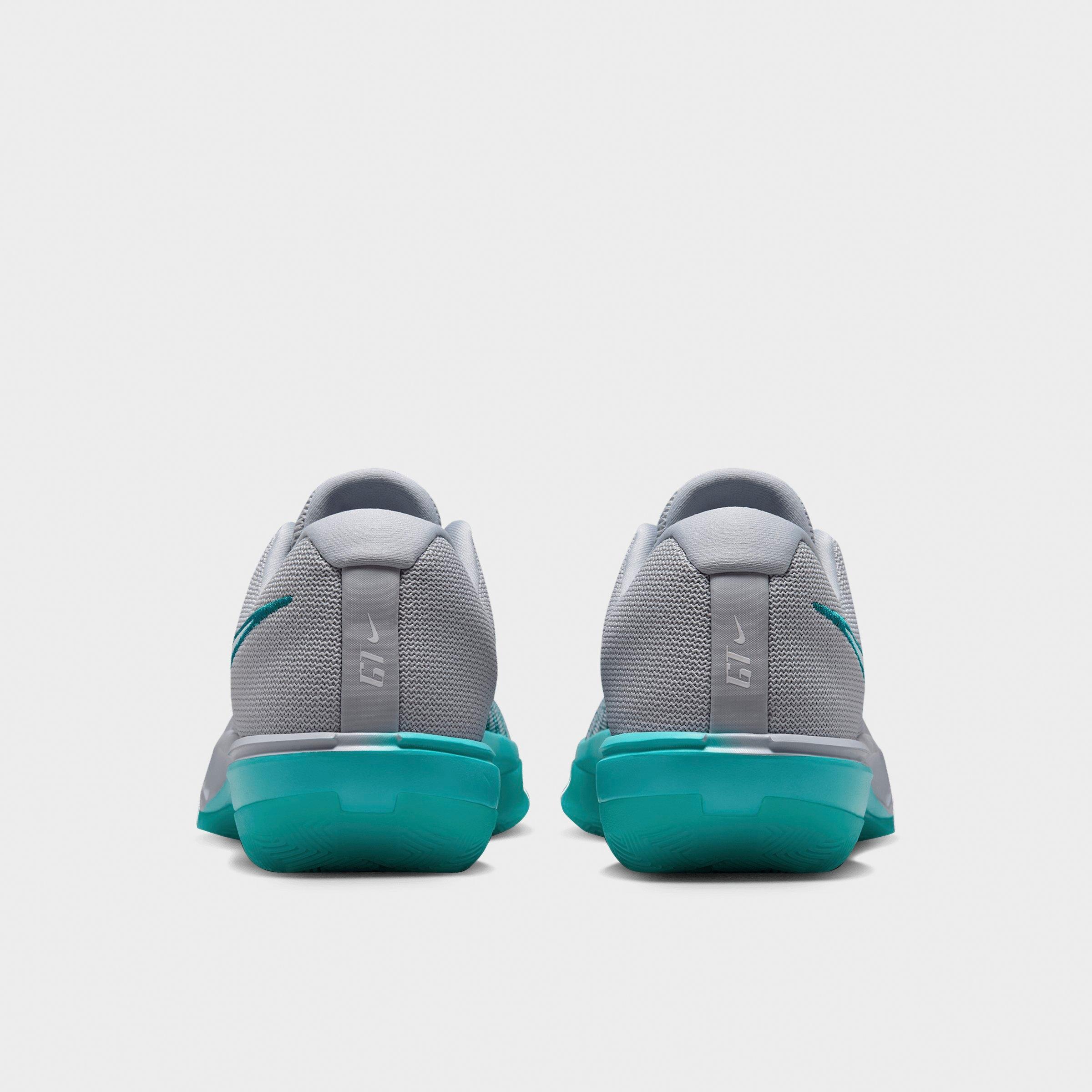 Men's Nithtke G.T. Cut Academy 2 Basketball Shoes - Wolf Grey/Dusty Cactus/Bright Spruce/White - Back view