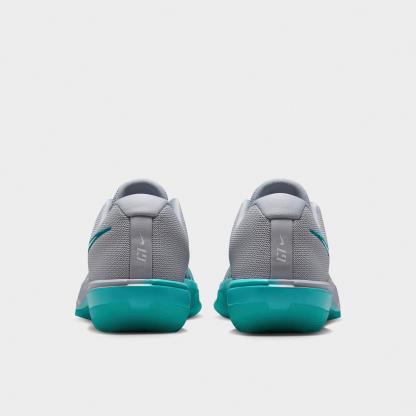 Men's Nithtke G.T. Cut Academy 2 Basketball Shoes - Wolf Grey/Dusty Cactus/Bright Spruce/White - Back view
