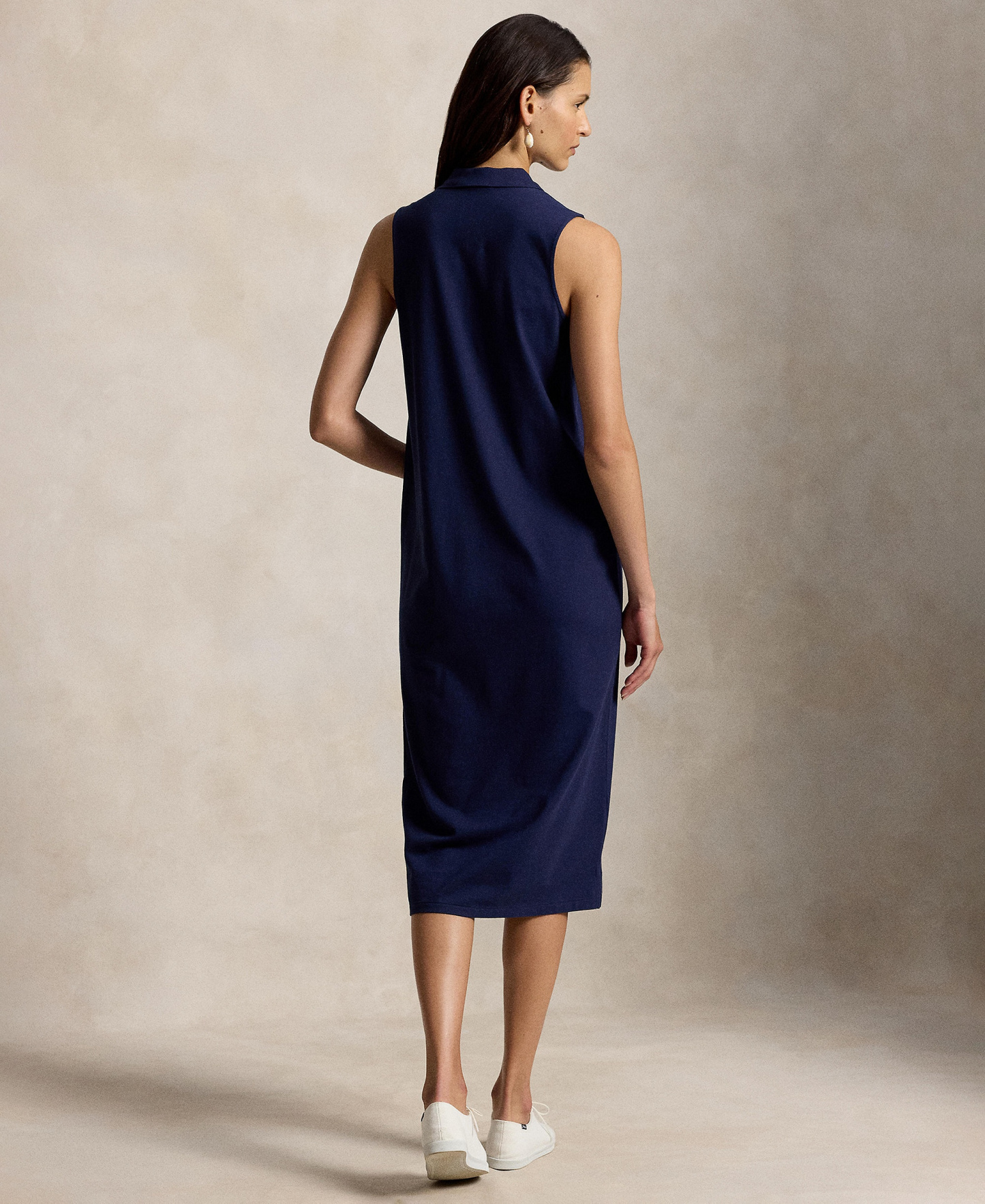 Polo Ralph Lauren Women's Stretch-Cotton Sleeveless Polo Dress - Newport Navy