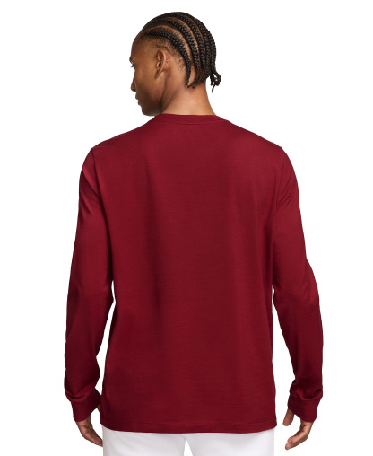 Nike Men's Sportswear Club Long-Sleeve T-Shirt - Tough Red