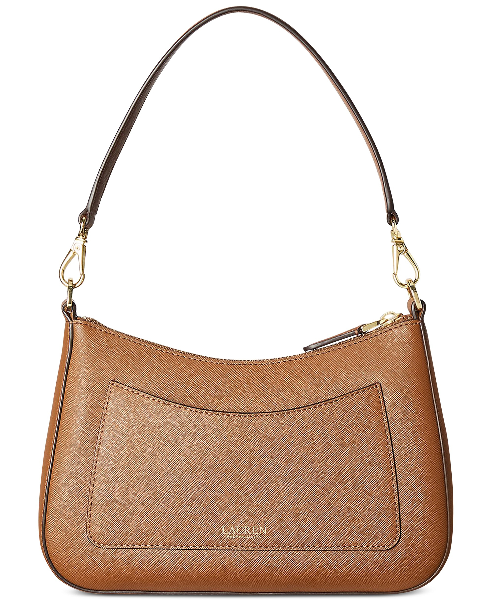 Lauren Ralph Lauren Crosshatch Leather Danni Small Shoulder Handbag - Lauren Tan