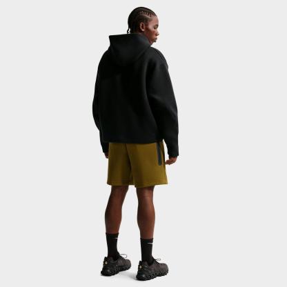 Men's Nike Tech Fleece Shorts - Olive Flak/Black