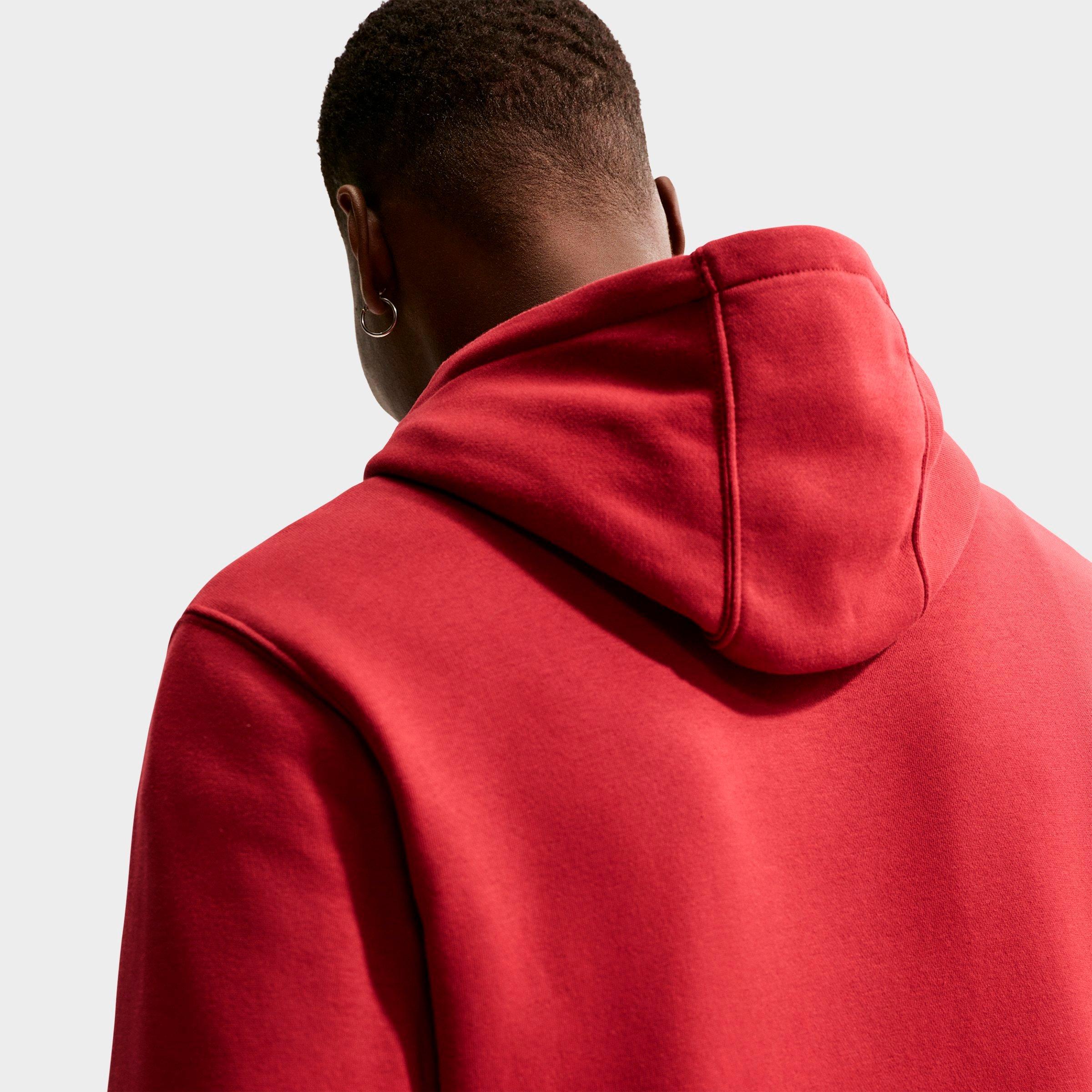 Men's Nithtke Club Fleece Premium Embroidered Pullover Hoodie - Part 2 - Team Crimson/Team Crimson/White
