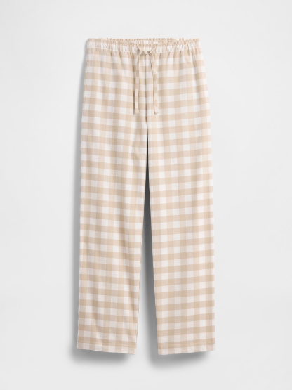 Adult Softest Flannel PJ Pants - Beige gingham