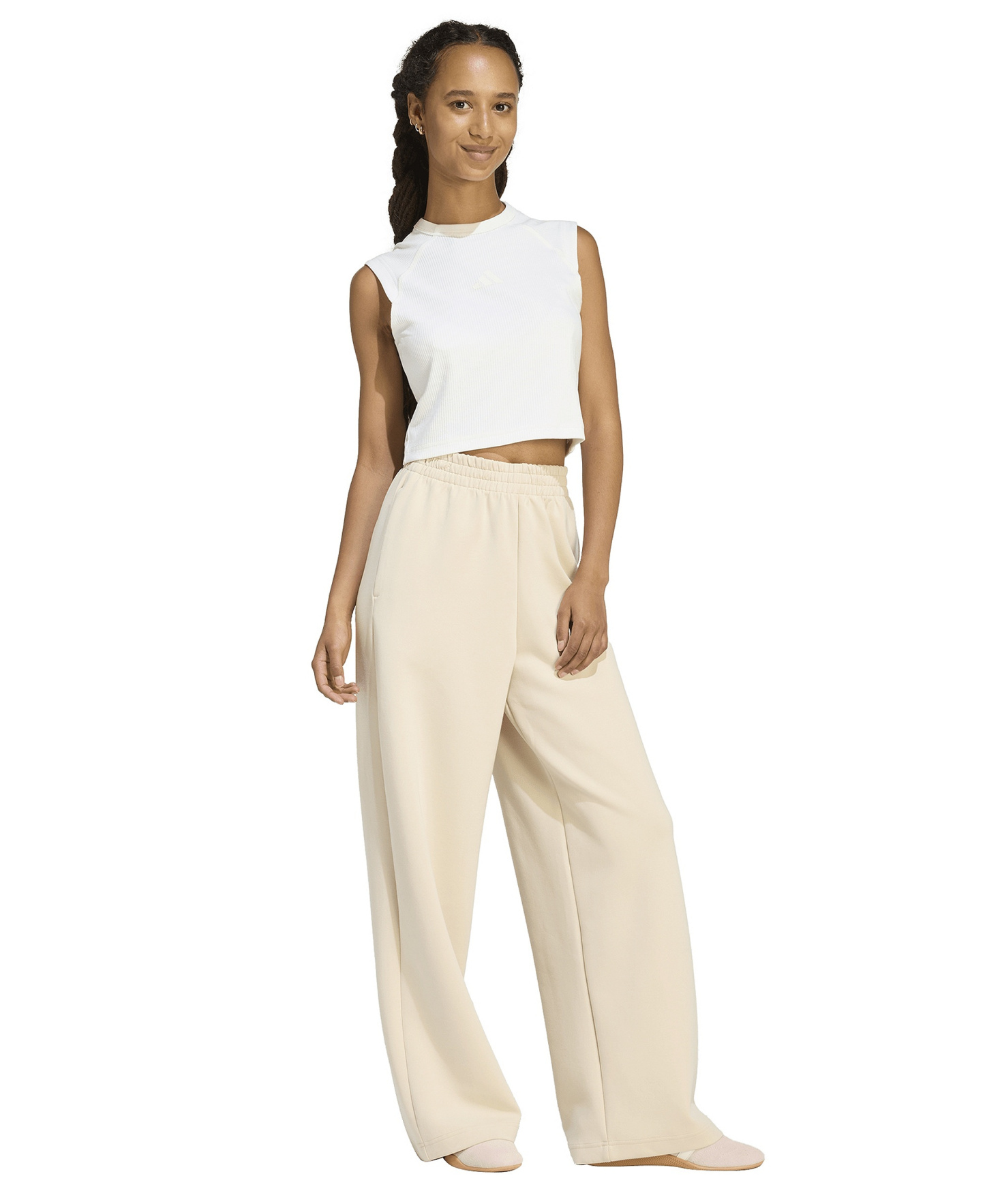 adidas Women's Straight Soft Lux Sportswear Pants - Crystal Linen