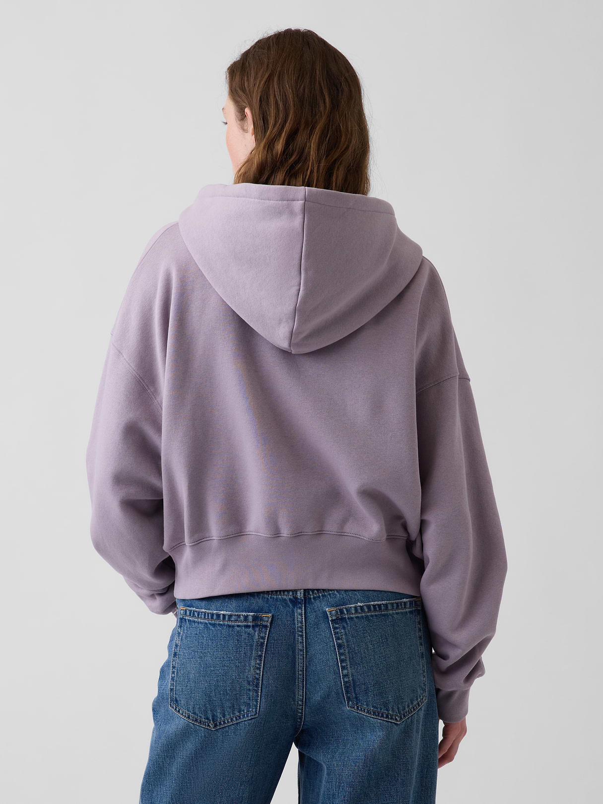 VintageSoft Wedge Zip Hoodie - Dusty mauve purple