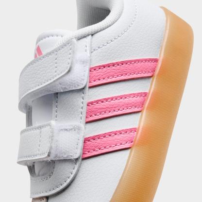 Kids' Toddler adidas VL Court 3.0 Hook-And-Loop Casual Shoes - Cloud White/Bliss Pink/Alumina - Detail shot