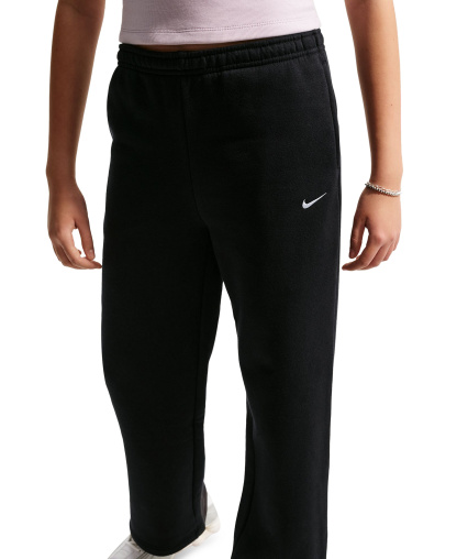 Nike Girls' 7-16 Sportswear Studio Fleece Wide Leg Pants - Black