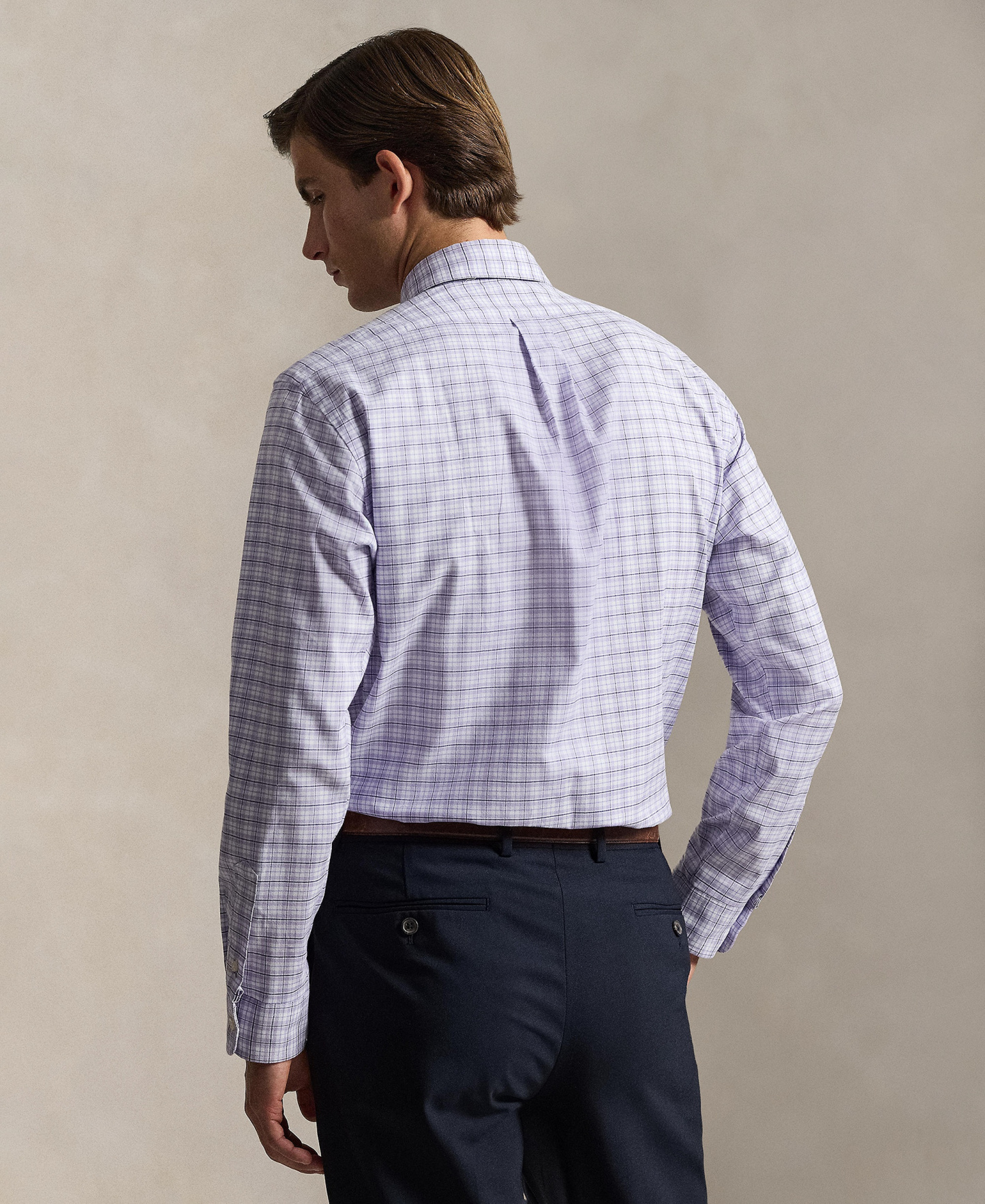 Polo Ralph Lauren Men's Classic-Fit Performance Oxford Shirt - Purple White Multi