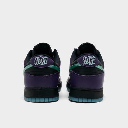 Men's Nike Dunk Low Retro Limited Casual Shoes - Black/Grand Purple/Artisan Teal