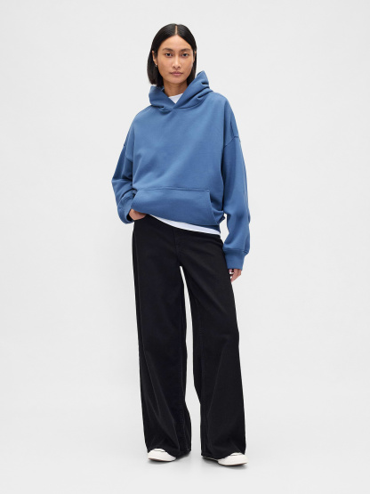Adult Heavyweight Oversized Hoodie - soft corn flower
